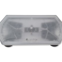 LED výstražný maják - oranžový, 12/24V, 48W, magnet