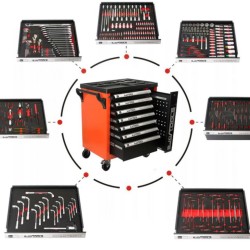 Dielenská mobilná skriňa 7 zásuviek s vybavením BJC