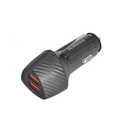 Nabíjačka do auta s funkciou rýchleho nabíjania 2xUSB QC3, 0,36W, 7,2A KELTIN