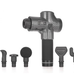 Akumulátorový masážny prístroj na telo GEKO s vymeniteľnými hlavicami