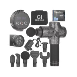 Akumulátorový masážny prístroj na telo GEKO s vymeniteľnými hlavicami