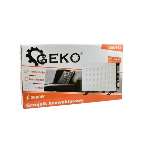 Konvektor 2000W, so zabudovaným ventilátorom a časovačom GEKO Konvektor 2000W, so zabudovaným ventilátorom a časovačom GEKO