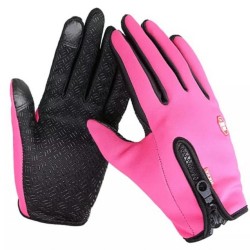 Dotykové športové rukavice, ružové, veľkosť. M Dotykové športové rukavice, ružové, veľkosť. M