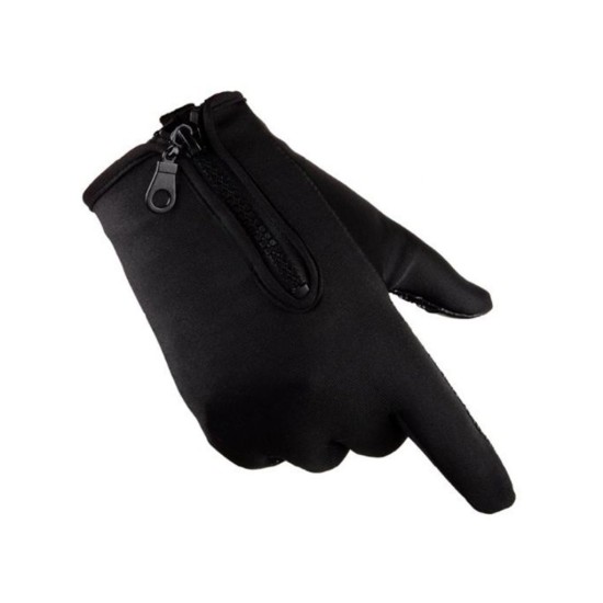 Dotykové športové rukavice, čierne, veľkosť. L