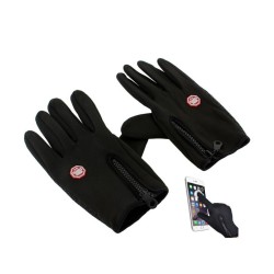 Dotykové športové rukavice, čierne, veľkosť. L