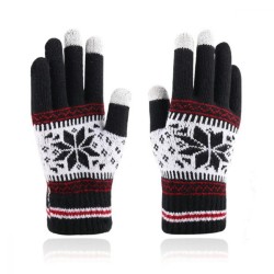 Zimné rukavice na dotyk, čierna hviezda