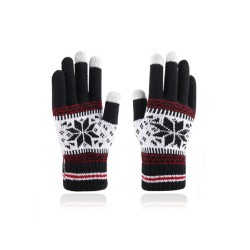 Zimné rukavice na dotyk, čierna hviezda