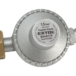 Regulátor tlaku pre propán-butánové horáky, 1,5 bar, výstupný závit G3/8"L EXTOL PREMIUM Regulátor tlaku pre propán-butánové horáky, 1,5 bar, výstupný závit G3/8"L EXTOL PREMIUM