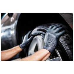 Nitrilové rukavice, extra pevné, odolné voči chemikáliám, čierne, 50ks, veľkosť. M