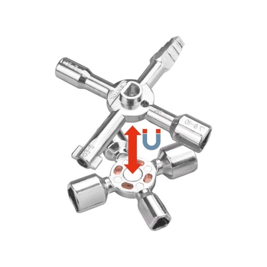 Multifunkčný kľúč, 15 funkcií, pre rozvodné skrine EXTOL PREMIUM