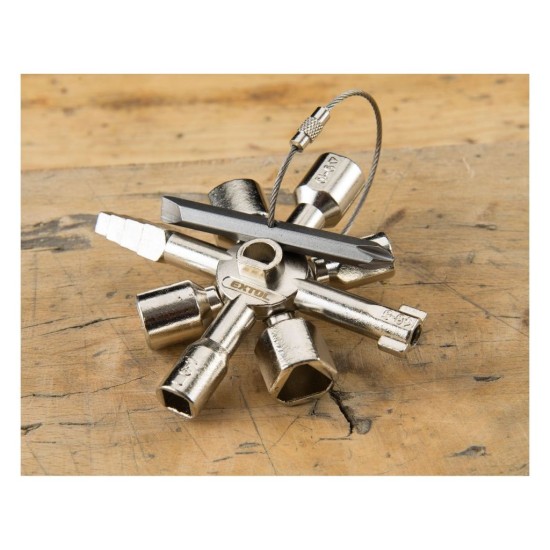 Multifunkčný kľúč, 15 funkcií, pre rozvodné skrine EXTOL PREMIUM