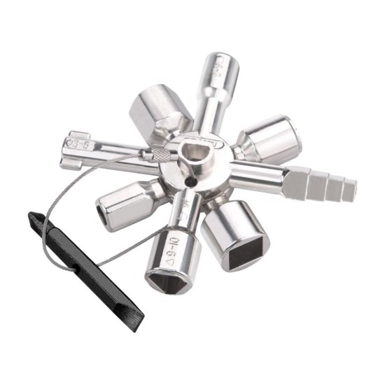 Multifunkčný kľúč, 15 funkcií, pre rozvodné skrine EXTOL PREMIUM