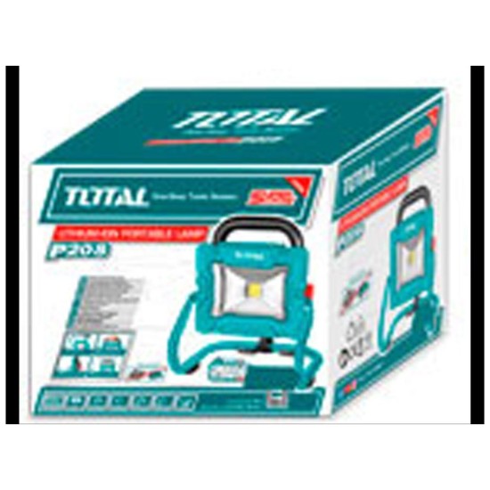 Světlo pracovní přenosné, 1800lm, 20V LI-ION, 1ks baterie, 1ks nabíječka TOTAL