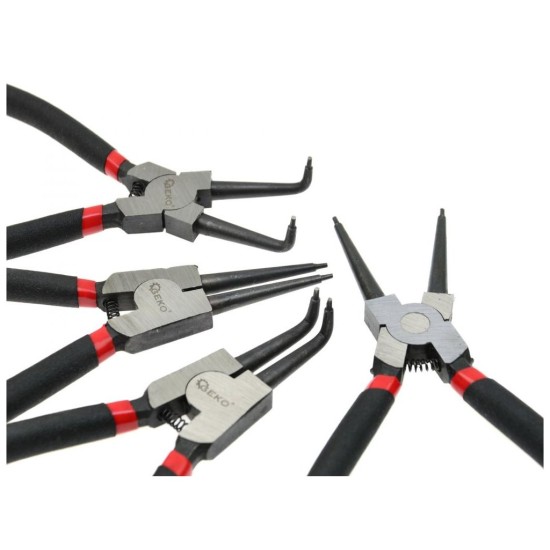 Seegerové kliešte 180mm/7", sada 4ks GEKO Seegerové kliešte 180mm/7", sada 4ks GEKO
