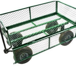 Štvorkolesový prepravný vozík so sklopnými čelami a bočnými koľajnicami 350 kg GEKO