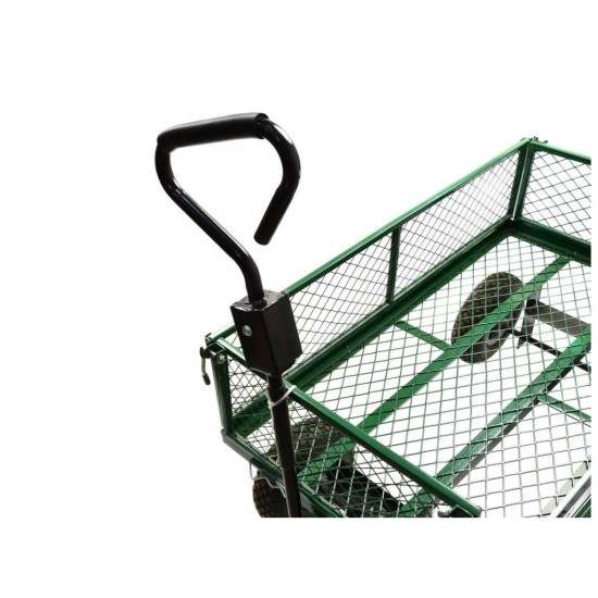 Štvorkolesový prepravný vozík so sklopnými čelami a bočnými koľajnicami 350 kg GEKO