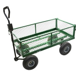 Štvorkolesový prepravný vozík so sklopnými čelami a bočnými koľajnicami 350 kg GEKO