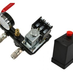 Tlakový spínač pre kompresor s manometrom, 1" vnútorný závit, 230/400V MAR-POL Tlakový spínač pre kompresor s manometrom, 1" vnútorný závit, 230/400V MAR-POL