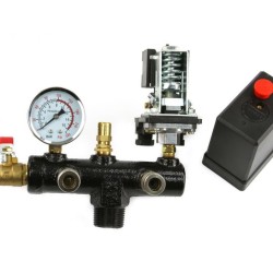 Tlakový spínač pre kompresor s manometrom, 1" vnútorný závit, 230/400V MAR-POL Tlakový spínač pre kompresor s manometrom, 1" vnútorný závit, 230/400V MAR-POL