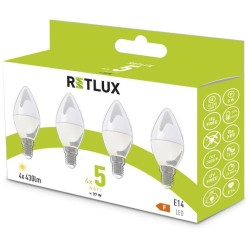 LED žiarovka Sviečka eco set 4x5W E14 C37 WW REL 35 RETLUX LED žiarovka Sviečka eco set 4x5W E14 C37 WW REL 35 RETLUX