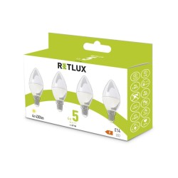 LED žiarovka Sviečka eco set 4x5W E14 C37 WW REL 35 RETLUX LED žiarovka Sviečka eco set 4x5W E14 C37 WW REL 35 RETLUX
