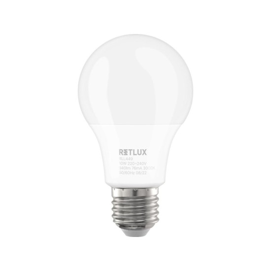 LED žiarovka stmievateľná 3 stupňová DIMM 10 W E27 A60 WW RLL 499 RETLUX LED žiarovka stmievateľná 3 stupňová DIMM 10 W E27 A60 WW RLL 499 RETLUX