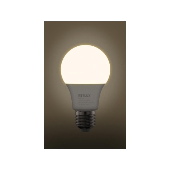 LED žiarovka stmievateľná 3 stupňová DIMM 10 W E27 A60 WW RLL 499 RETLUX LED žiarovka stmievateľná 3 stupňová DIMM 10 W E27 A60 WW RLL 499 RETLUX