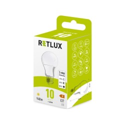 LED žiarovka stmievateľná 3 stupňová DIMM 10 W E27 A60 WW RLL 499 RETLUX LED žiarovka stmievateľná 3 stupňová DIMM 10 W E27 A60 WW RLL 499 RETLUX