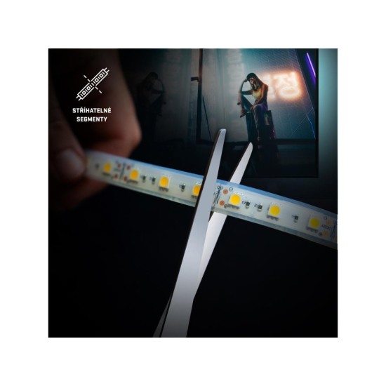 USB LED pásik 30LED RGB 2×50 cm, diaľkové ovládanie RETLUX RLS 102