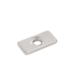 Neodymový magnet s montážnym otvorom 20x10x3mm, plochý 2ks GEKO Neodymový magnet s montážnym otvorom 20x10x3mm, plochý 2ks GEKO