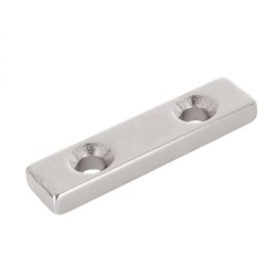 Neodymový magnet s montážnymi otvormi 40x10x4mm, plochý 2ks GEKO Neodymový magnet s montážnymi otvormi 40x10x4mm, plochý 2ks GEKO