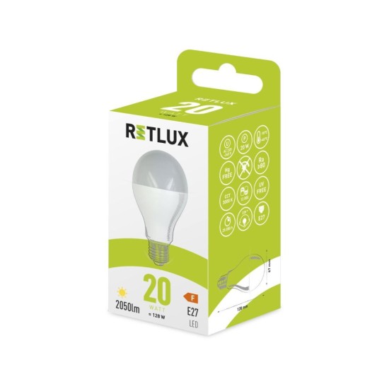 LED žiarovka Classic 20W E27 A67 WW RLL 462 RETLUX LED žiarovka Classic 20W E27 A67 WW RLL 462 RETLUX