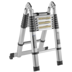 Multifunkčný teleskopický rebrík 5m, 150kg, hliník GEKO