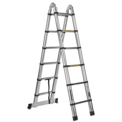 Multifunkčný teleskopický rebrík 3,8 m, 150 kg, hliník GEKO Multifunkčný teleskopický rebrík 3,8 m, 150 kg, hliník GEKO