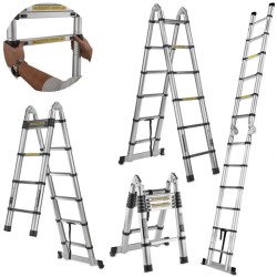 Multifunkčný teleskopický rebrík 3,8 m, 150 kg, hliník GEKO Multifunkčný teleskopický rebrík 3,8 m, 150 kg, hliník GEKO