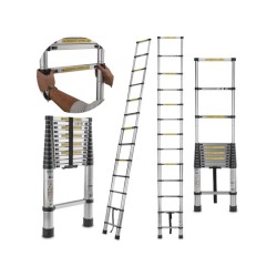 Teleskopický rebrík 3,8 m, 150 kg, hliník GEKO