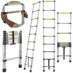 Teleskopický rebrík 2,6 m, 150 kg, hliník GEKO Teleskopický rebrík 2,6 m, 150 kg, hliník GEKO