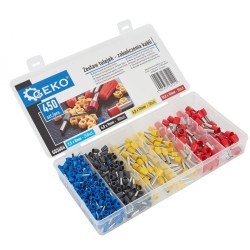 Káblové krimpovacie objímky 450ks GEKO Káblové krimpovacie objímky 450ks GEKO