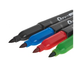 Permanentný popisovač 4 farby, 4mm, sada 4ks GEKO Permanentný popisovač 4 farby, 4mm, sada 4ks GEKO