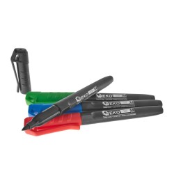 Permanentný popisovač 4 farby, 4mm, sada 4ks GEKO