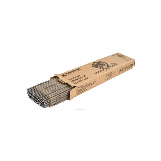 Rutilové elektródy 2,5mm, 300mm, 2,5kg POWERMAT Rutilové elektródy 2,5mm, 300mm, 2,5kg POWERMAT
