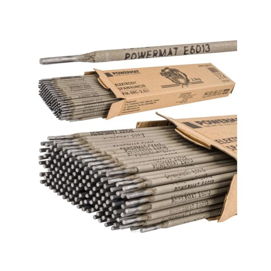 Rutilové elektródy 2,5mm, 300mm, 2,5kg POWERMAT Rutilové elektródy 2,5mm, 300mm, 2,5kg POWERMAT