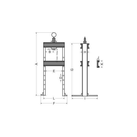 Hydraulický dielenský lis s manometrom 30t GEKO Hydraulický dielenský lis s manometrom 30t GEKO