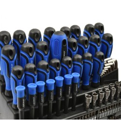 Sada skrutkovačov, bitov, nástrčných kľúčov 122ks GEKO Sada skrutkovačov, bitov, nástrčných kľúčov 122ks GEKO