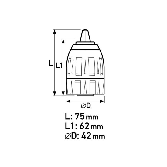 Rýchloupínacia hlava skľučovadla 1,5-13 mm EXTOL PREMIUM