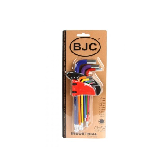 Imbusové kľúče 1,5-10mm, sada 9ks BJC Imbusové kľúče 1,5-10mm, sada 9ks BJC