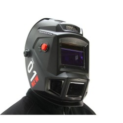 Zváračská kukla PROFI s automatickým stmievaním s LED baterkou a ventilátorom F2 QUICK GLASS MAR-POL
