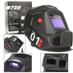 Zváračská kukla PROFI s automatickým stmievaním s LED baterkou a ventilátorom F2 QUICK GLASS MAR-POL Zváračská kukla PROFI s automatickým stmievaním s LED baterkou a ventilátorom F2 QUICK GLASS MAR-POL