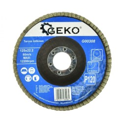 Brúsny lamelový kotúč, 125 mm, P120 GEKO Brúsny lamelový kotúč, 125 mm, P120 GEKO