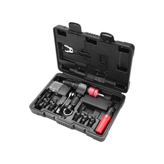 Nitovací nástavec pre vŕtačku T-COMBO, sada pre matice M3-M12 a trh. nity 2,4-6,4mm, CrMoV FORTUM Nitovací nástavec pre vŕtačku T-COMBO, sada pre matice M3-M12 a trh. nity 2,4-6,4mm, CrMoV FORTUM